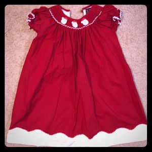 Christmas smocked dress!